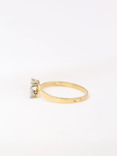 Bague Bague vintage toi et moi diamants 58 Facettes J39