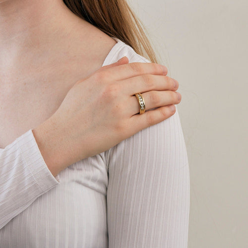 Bague 57 Demie alliance 7 Diamants 58 Facettes 230555