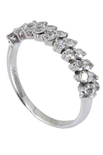 Bague DEMI-ALLIANCE DIAMANTS 58 Facettes 046861