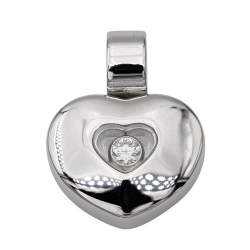 Pendentif Chopard Pendentif Coeur Happy Diamonds Or blanc Diamant 58 Facettes 2308934CN