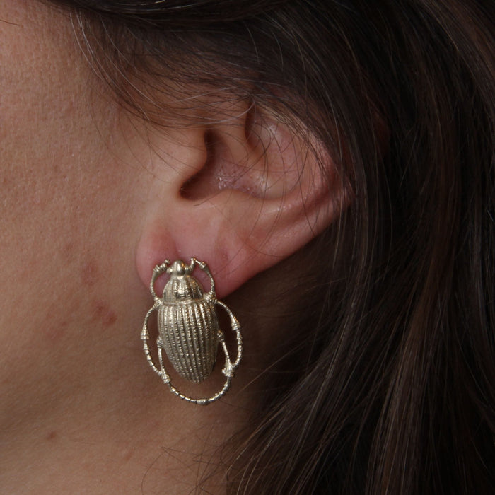 Boucles d'oreilles Boucles d'oreilles scarabée vermeil 58 Facettes N23OR1576