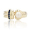 Bague 52 Bague moderne perle et saphirs 58 Facettes 15-222B