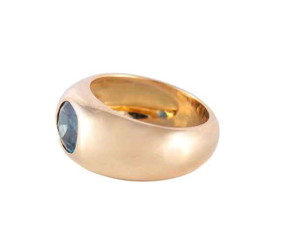 Bague BAGUE CHEVALIERE OR & SAPHIR 58 Facettes BO/220112