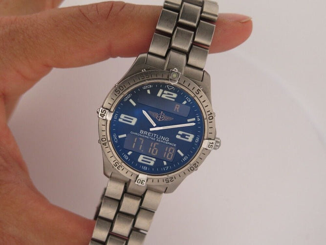 Montre montre BREITLING aerospace e75362 40 mm titane quartz chronographe 58 Facettes 253046