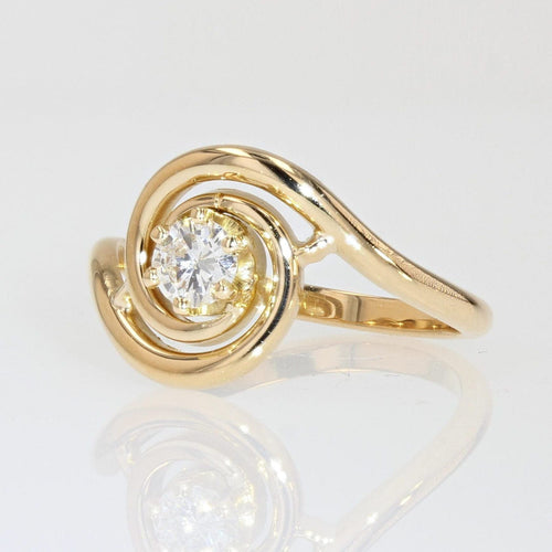 Bague 52 Bague tourbillon diamant or jaune 58 Facettes CV77