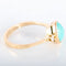 Bague Bague or jaune Turquoise 2 diamants 58 Facettes