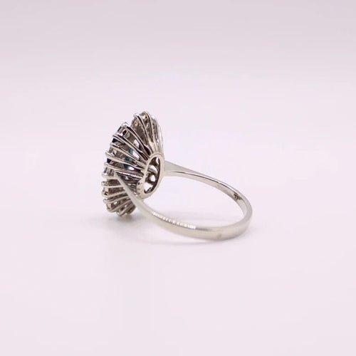 Bague Bague Marquise Saphir navette diamants 58 Facettes