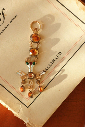 Pendentif Pendentif Saint Esprit, Or et Email 58 Facettes