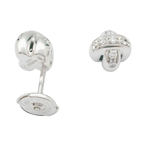 Boucles d'oreilles Boucles d'oreilles Chaumet, Liens, or blanc et diamants. 58 Facettes 31659