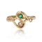 Bague 52 Bague toi et moi émeraude perle ancienne 58 Facettes 15-031