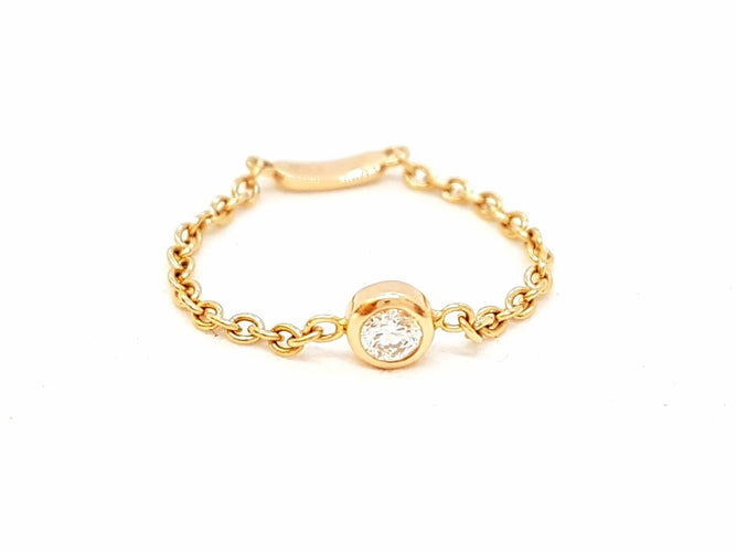 Bague 54 Bague Chaînette Or rose Diamant 58 Facettes 578666RV