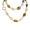 Collier Sautoir vintage grains de café, or jaune et oeil de tigre. 58 Facettes 32491