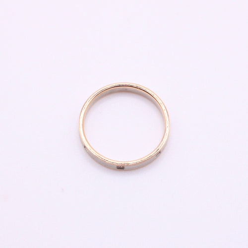 Bague Alliance or rose et blanc et diamants 58 Facettes