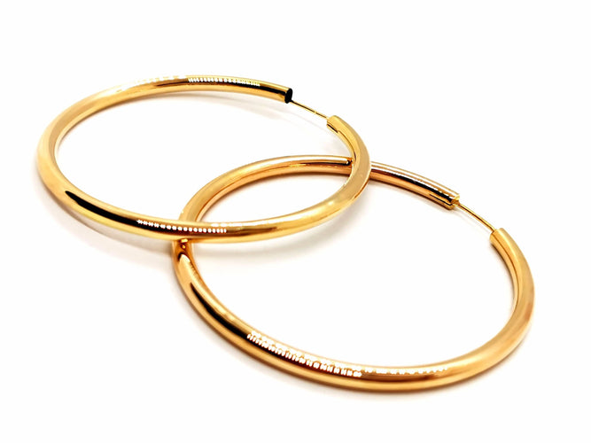 Boucles d'oreilles Boucles d'oreilles Créoles Or jaune 58 Facettes 1660379CN