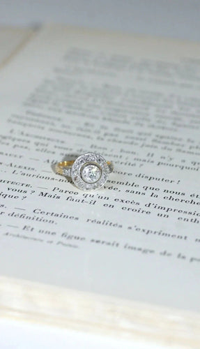 Bague Bague Belle Epoque ronde diamants 58 Facettes