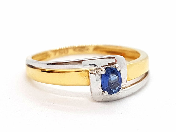 Bague 56 Bague Or jaune Saphir 58 Facettes 06353CD