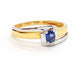Bague 56 Bague Or jaune Saphir 58 Facettes 06353CD