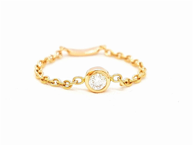 Bague 54 Bague Chaînette Or rose Diamant 58 Facettes 578678RV