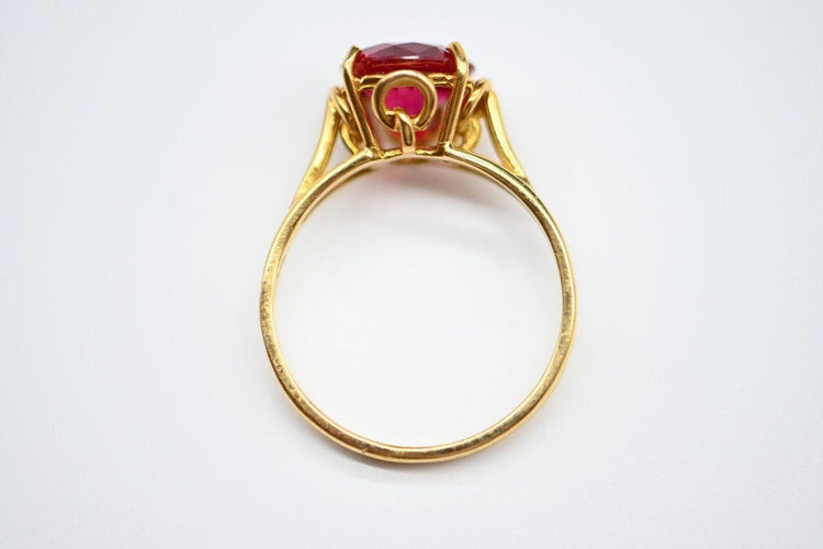 Bague 53 Bague Solitaire Rubellite 58 Facettes