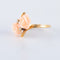 Bague 51 Bague toi et moi or corail diamant 58 Facettes
