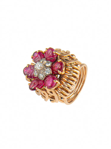 Bague 50 Bague Rubis et Diamants 58 Facettes