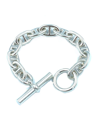 Bracelet HERMÈS. Bracelet Chaîne d’ancre TGM 58 Facettes