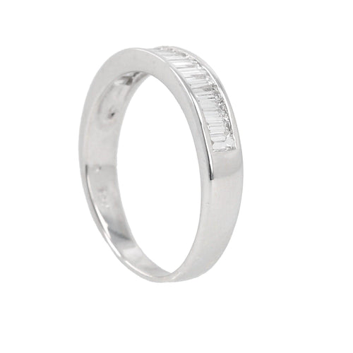 Bague 55 Bague Alliance Or blanc Diamant 58 Facettes 3311