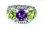 Bague 58 Bague péridots et améthyste 58 Facettes AB247