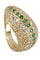 Bague 53 BAGUE JONC ÉMERAUDES ET DIAMANTS 58 Facettes 075691