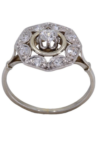 Bague 51 BAGUE DIAMANTS ART-DÉCO 58 Facettes 078071