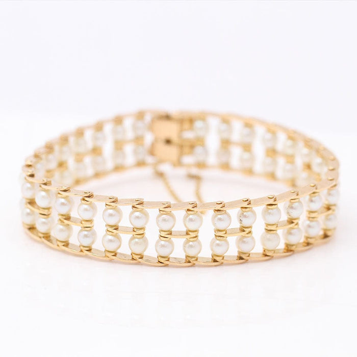 Bracelet Bracelet de perles LIZT 1970 en or jaune. 58 Facettes D359553JC