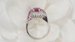 Bague 54 Bague en or blanc, rubis et diamants 58 Facettes 31778
