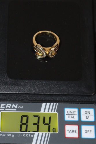 Bague 46 Bague d'auriculaire or jaune et diamants 58 Facettes 492