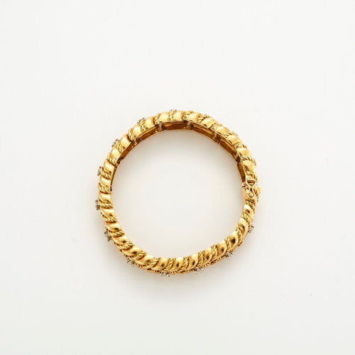 Bracelet Bracelet or jaune et diamants 58 Facettes