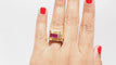 Bague 51 Bague Tank Or Rubis 58 Facettes 31703