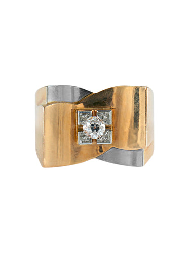 Bague BAGUE TANK OR JAUNE  ET DIAMANT 58 Facettes