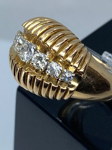 Bague 53 Bague en or, platine, diamants 58 Facettes