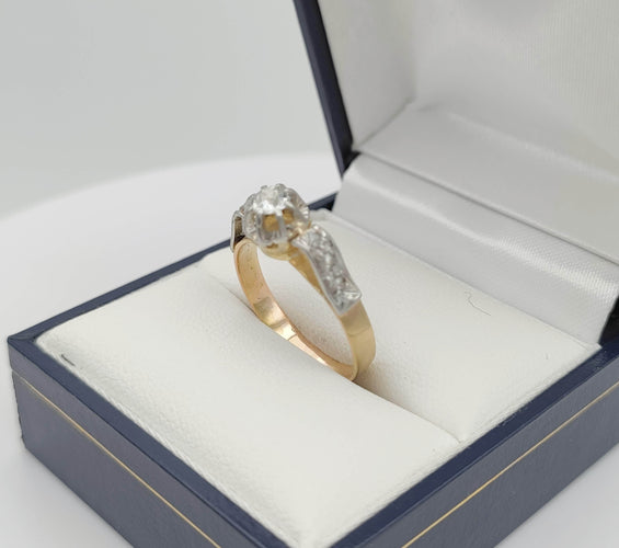 Bague 52.5 Bague solitaire 2 Ors Diamant 58 Facettes