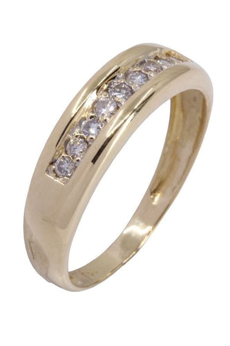 Bague DEMI-ALLIANCE MODERNE DIAMANTS 58 Facettes 070741