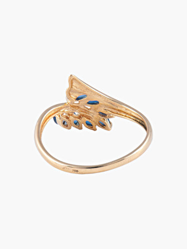 Bague 54 Bague palme d'or et saphirs 58 Facettes 2085