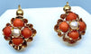 Boucles d'oreilles Parure Napoléon III - pendentif et boucles d’oreilles or, jaune, corail et perles fines 58 Facettes AB185