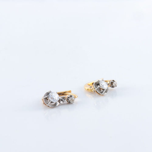 Boucles d'oreilles Dormeuses Or jaune 58 Facettes JE51