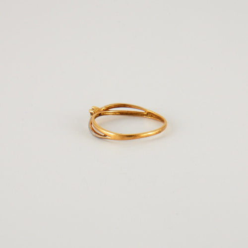 Bague 56 Bague fine 2 ors Diamant 0.04ct 58 Facettes EL2-58