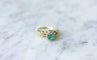 Bague Bague marguerite style Victorien émeraude diamants 58 Facettes