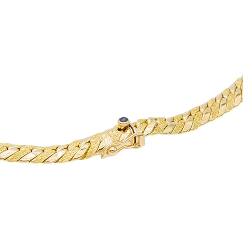 Collier Caplain Saint André Collier Maille anglaise Or jaune Saphir 58 Facettes 2216830CN