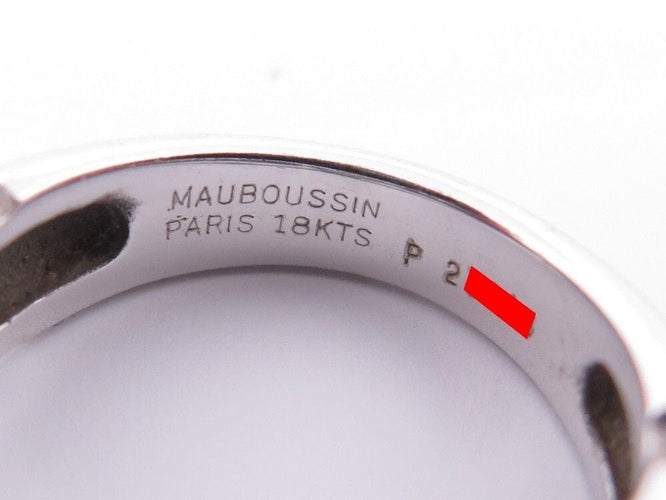 Bague 49 bague MAUBOUSSIN nadja en or blanc 18k 8.2gr & perle de tahiti 58 Facettes 257825