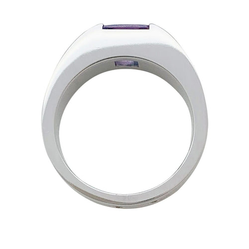 Bague 51 Bague Cartier, "Tank", or blanc, améthyste. 58 Facettes 31057