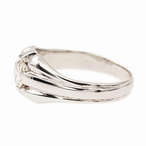 Bague 54 Bague Solitaire Or blanc Diamant 58 Facettes 1931065CN