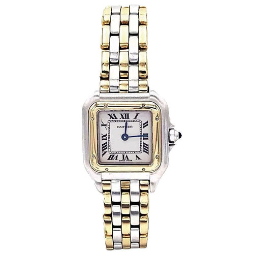 Montre Montre Cartier, "Panthère", acier, trois rangs d'or. 58 Facettes 32638