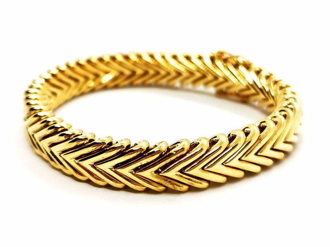 Bracelet Bracelet Maille chevron Or jaune 58 Facettes 1833576CN
